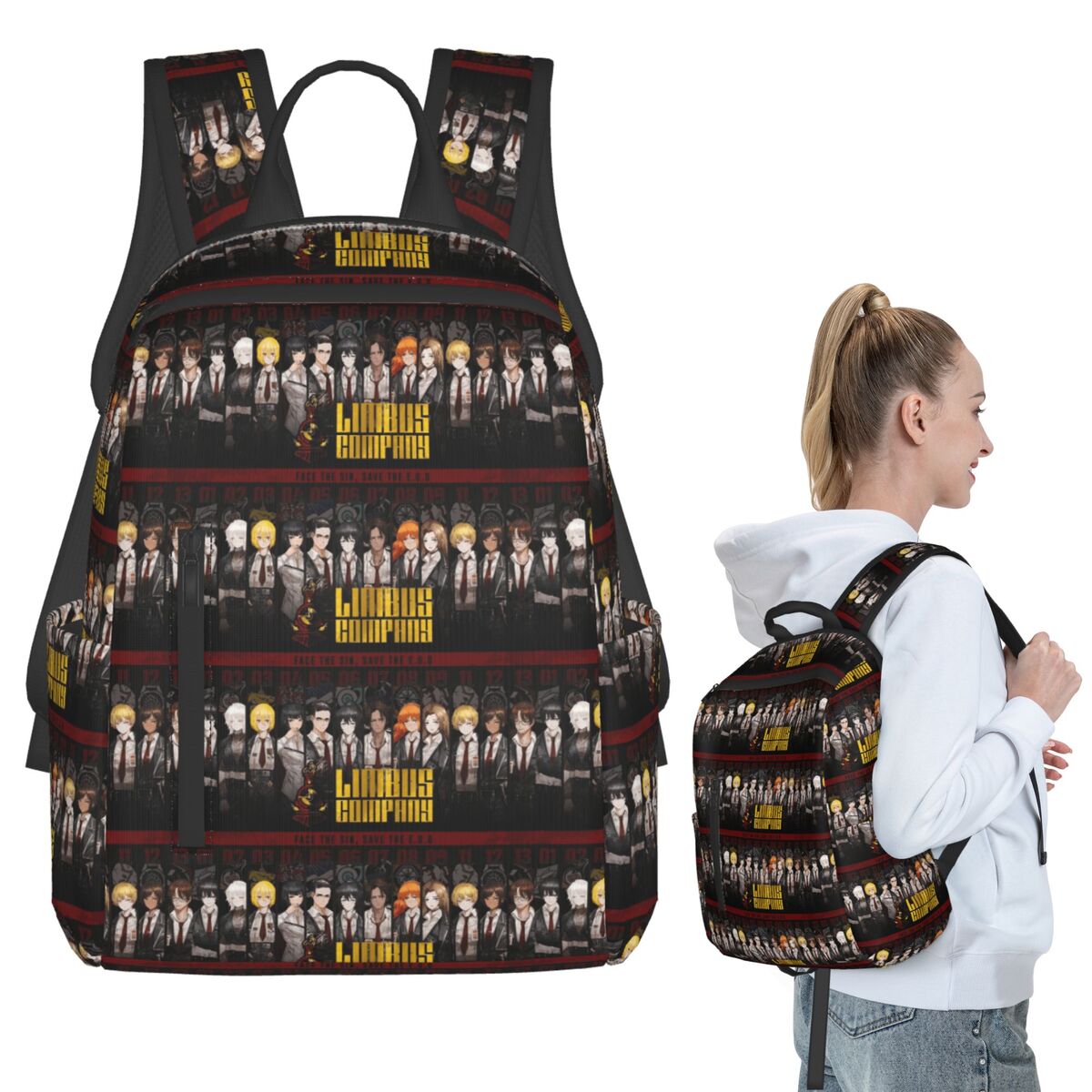 Women Bags Company - Limbus Company Rugzak Studentenboekentas Jongens Meisjes