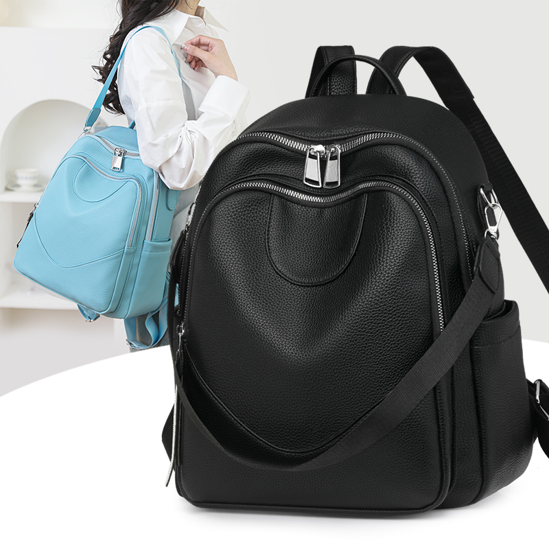 Women Bags Ru - Mode lederen damesrugzak met grote capaciteit