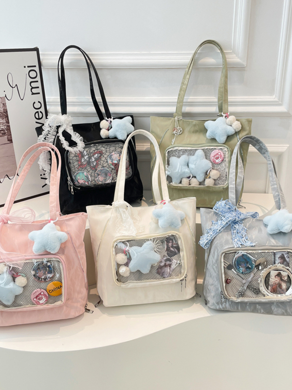 Women'S Young Bags - Schattige prinsessenstijl dubbele rugzak, eenvoudige schoudertas,