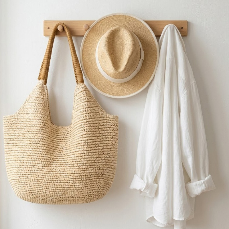 Raffia geweven stro schouderta - Women'S Raffia Bags recensie en prijs